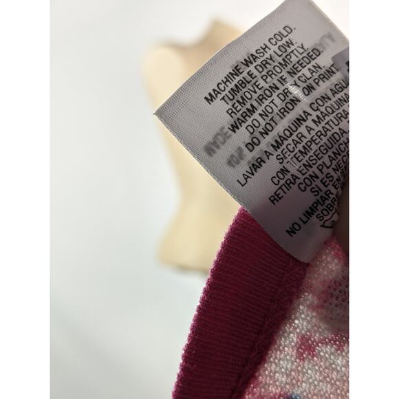 Joe Boxer L‎ Pink Snowflake Thermal Pajama Top Crew Neck Long Sleeves Sleep Cozy - Picture 7 of 7